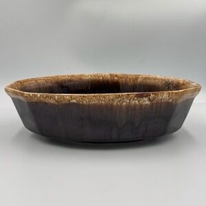 Vintage McCoy Brown Drip Oven Proof Deep Baking Dish #7071